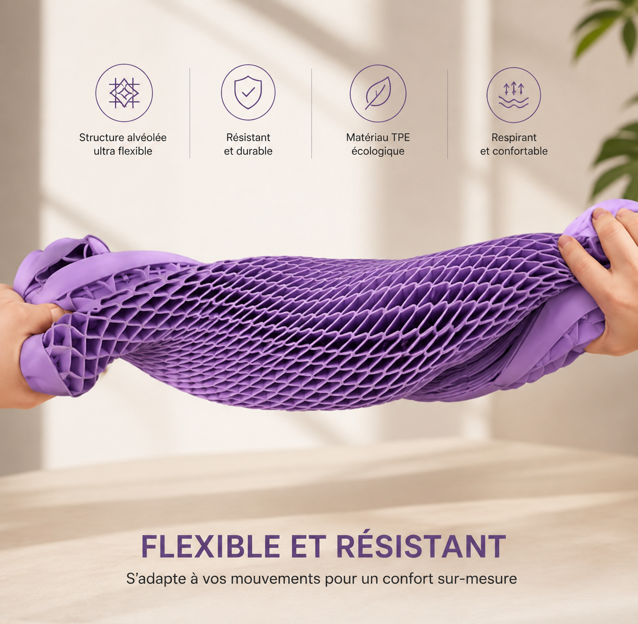 Coussin Gel Ergonomique Ergonea™ – Confort & Soutien Respirant