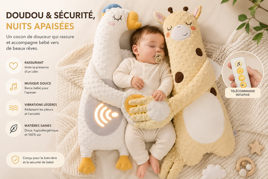 Doudou Apaisant Ergonea™ – Compagnon de Sommeil pour Bébé