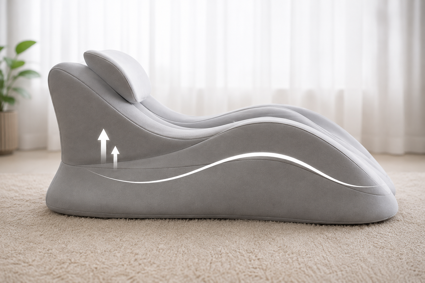 Coussin de Lecture Ergonomique Ergonea™ – Soutien Dos & Nuque