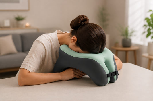 Coussin de Sieste Ergonomique Ergonea™ – Repos Visage & Nuque