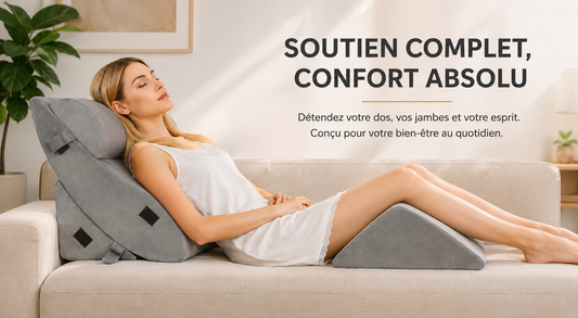 Ensemble de Coussins Ergonomiques Modulables Ergonea™ – Dos, Nuque & Jambes